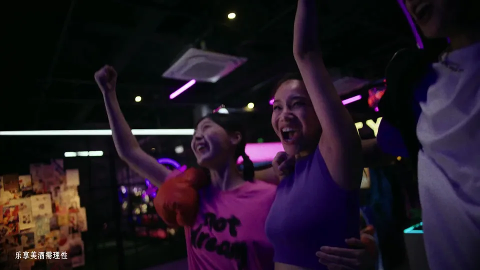 Friends celebrating during the ABSOLUT campaign