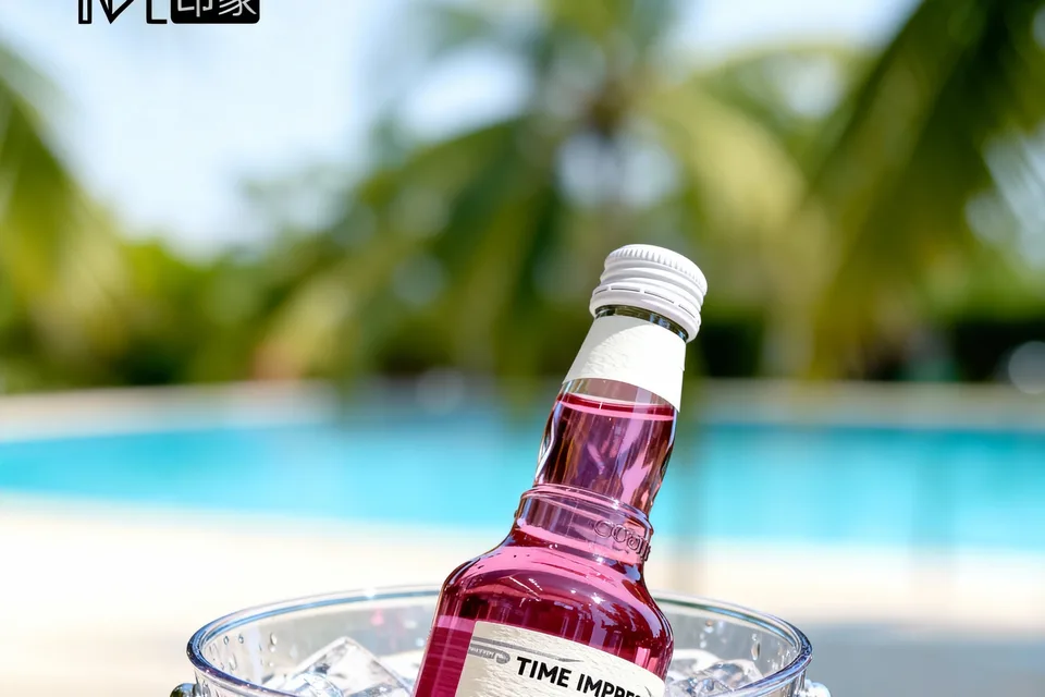 Time Impression bottle chilled in an ice bucket