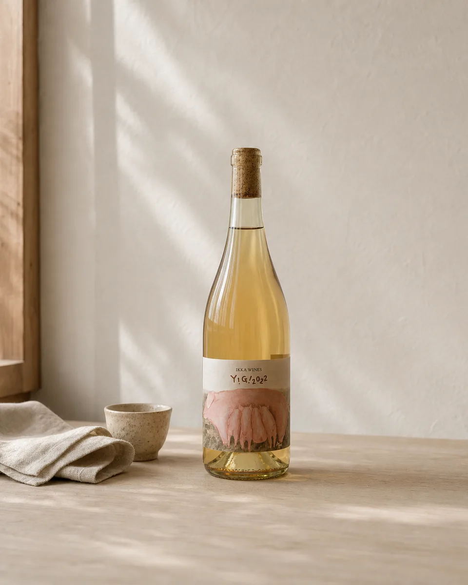 IKKA WINES light label bottle