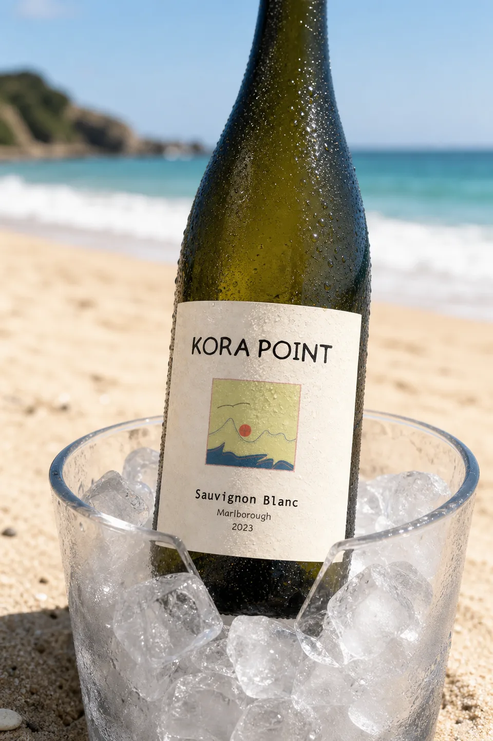 KORA POINT wine chilled in an ice bucket