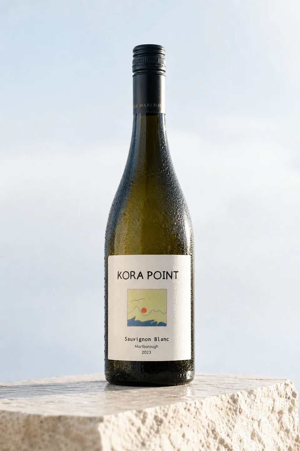KORA POINT bottle in a restrained studio